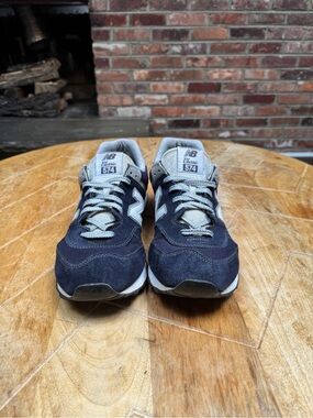 New Balance Men's 574 Retro Sneakers in Navy and Gray